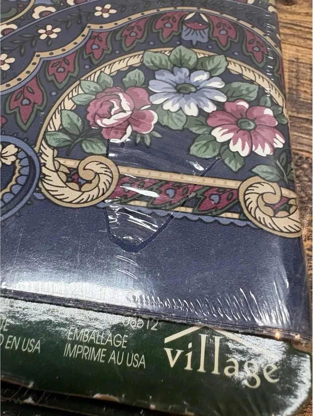 4x Easy Ups Self Adhesive Wall Borders Decorative Edge Floral Paisley 15 ft Vtg